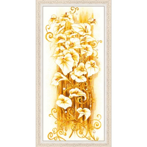 블링블링 황금카라꽃 보석 십자수 DIY 키트 BL3D-1040, 혼합색상, 1세트