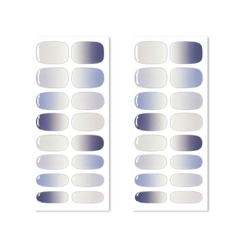 벨랑시 리얼 젤 네일 스트립 베이직 네일스티커 16p, 오션그라데이션, 2개