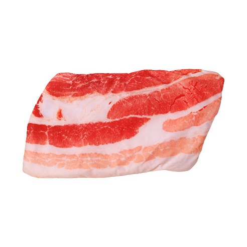부투펫 푸드 프린팅 펫 침대 쿠션 베이컨, 혼합색상
