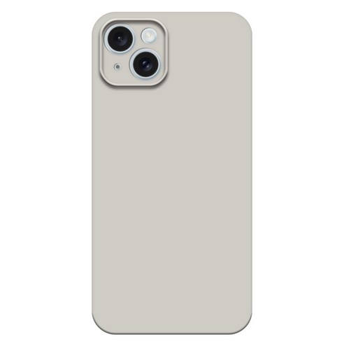 아이폰15 화이트  코쿼드 파스텔 실리콘 슬림 휴대폰 케이스