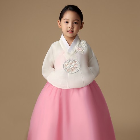 금동이아가한복 여아용 여당의장미보 아동한복세트 AW128 + 복주머니
