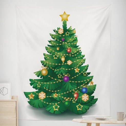 올나인 에이홉 메리 크리스마스 패브릭 포스터, Tree2