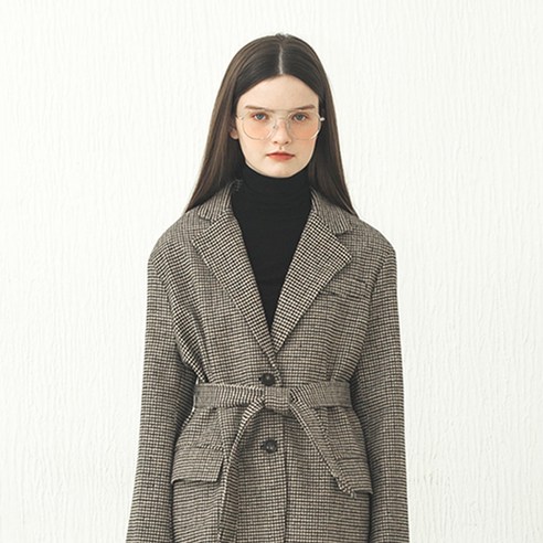 핑크파인애플 여성용 RETRO CHECK JACKET
