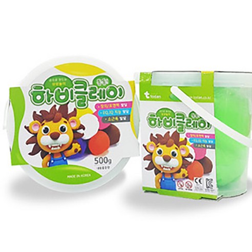 토단교재 하비클레이 2p, 형광연두, 500g, 2개