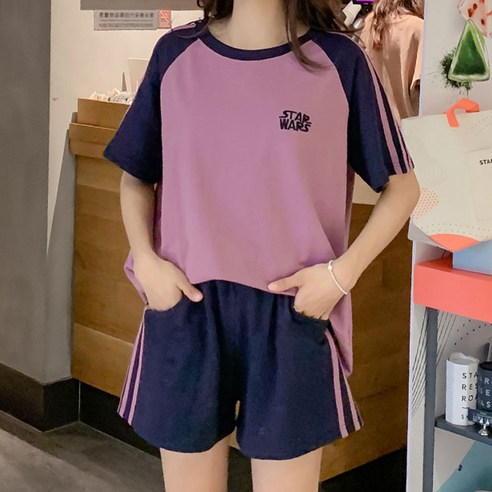 마켓레브 임부 여름 상하 트레이닝 세트