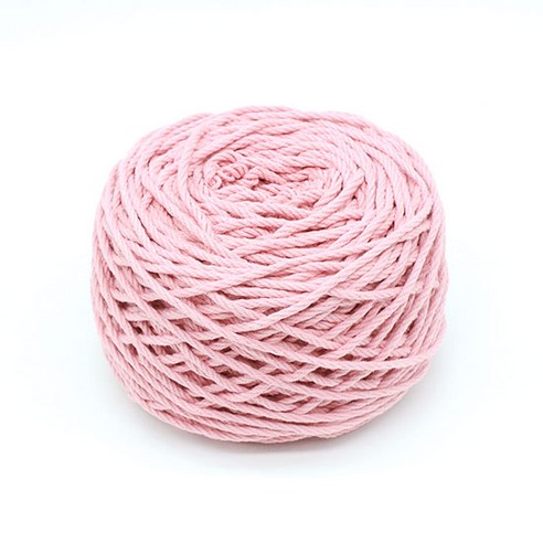 마크라메 색상면사 얇은 뜨개실 2.5mm 100g, 28 블러쉬, 70m