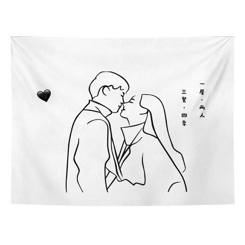 올하이 린넨 배경 현관 인테리어 패브릭포스터, 라인키스