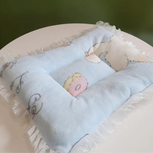 데이소이 고양이 레이스 사계절 쿠션, 11 스카이 블루, 1개
