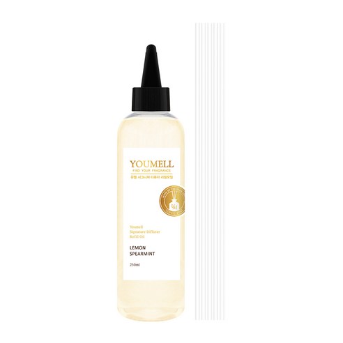 유멜 시그니처 디퓨저 리필오일 + 섬유스틱 5p, 레몬스피아민트, 250ml