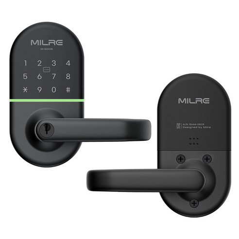 밀레 무타공 목문 나무문용 디지털 도어락 M-600S + 카드키 3p + 열쇠키 2p 세트, 고객직접설치