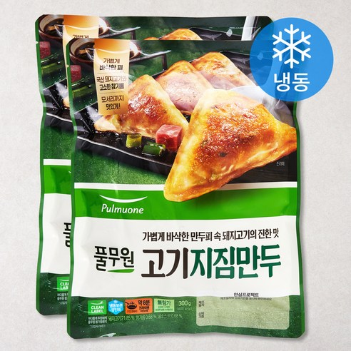 풀무원 고기지짐 만두 (냉동), 300g, 2개