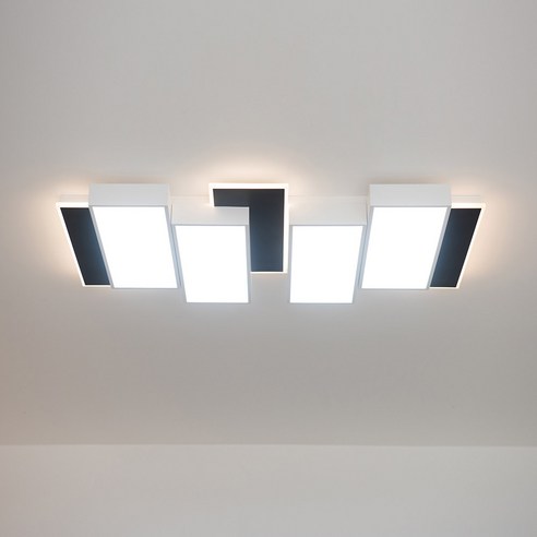 히트조명 LED 플리커프리 카리프 거실등 130W A30552BK, 주광색 + 전구색(블랙)