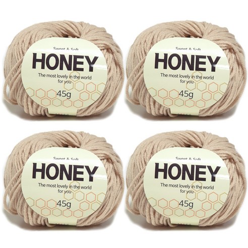 니뜨 허니 뜨개실 45g x 4p, 140 연베이지