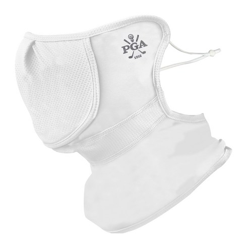 골프마스크  PGA 남녀공용 메쉬 마스크 벨크로 덮개형, 화이트