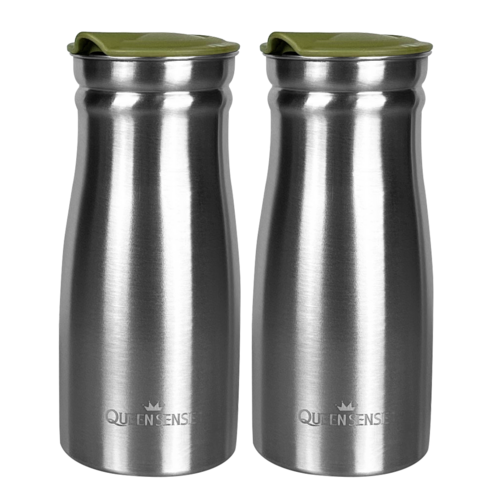 퀸센스 에코 스테인리스 물병 2개, 혼합색상, 800ml