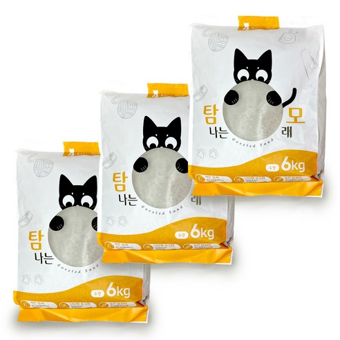 샌드원 탐나는 와이오밍 고양이 모래, 6kg, 3개, 무향