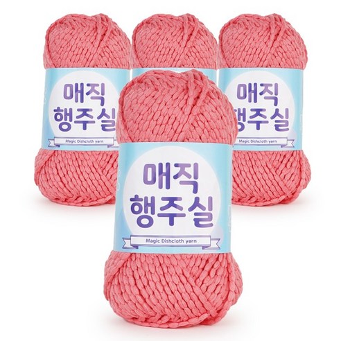 필립섬유 쎄비 매직 행주실 80g x 4p, 22 로즈핑크, 4개
