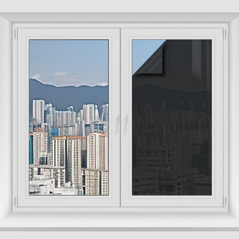 러블리팜 시트메이트 무점착 유리창 사생활보호 열차단 시트지, 120cm x 10m, 블랙