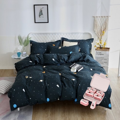 프리미엄 이불커버 + 이불 고정클립 6p B18 타입7 150 x 200 cm