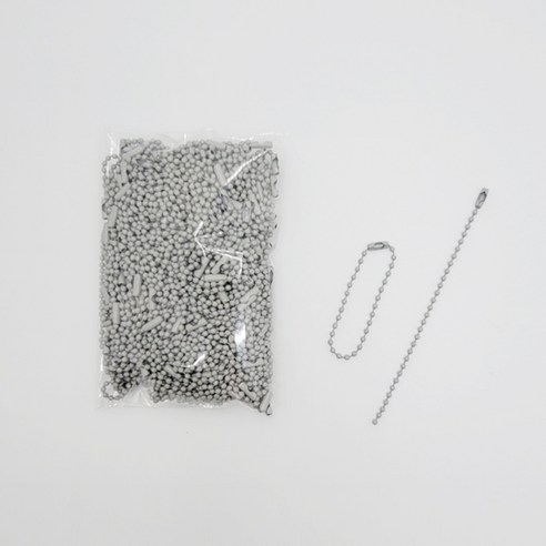 마다꾸미 볼체인 컬러군번줄 줄구슬 10cm, 그레이, 100개