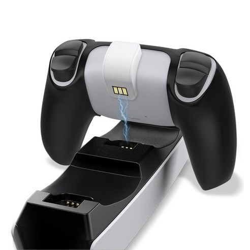 조이트론 PS5 듀얼센스 실리콘 케이스 커버 충전용 거치대 FOR CHARGER, JTP5-108 블랙, 1개