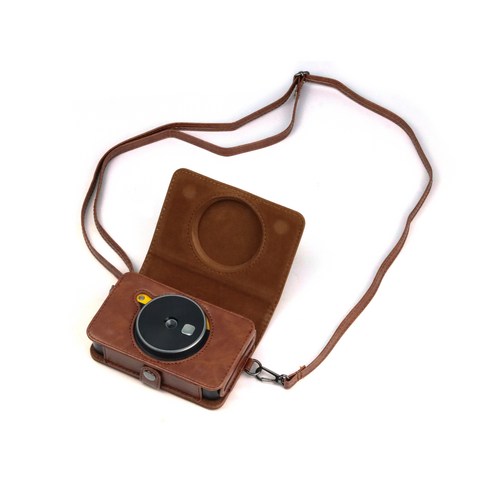 코닥 미니샷 레트로 2세대 가죽 파우치 케이스와 스트랩 세트: 카메라 보호와 편리한 이동성을 위한 필수 액세서리