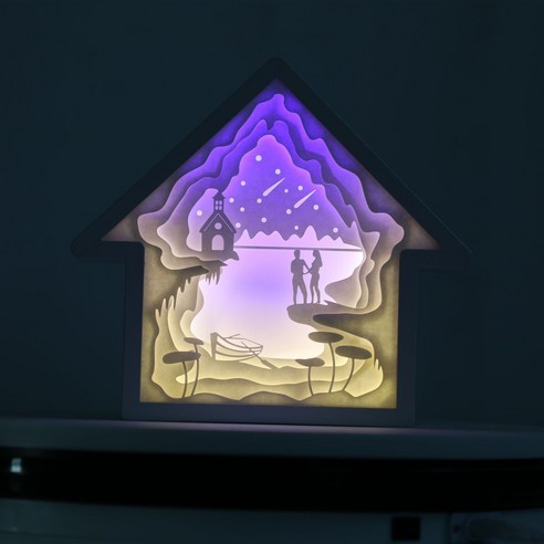 어썸리브 3D 그림자 하우스 무드등, 07 Meteor Together 보기(FZ07)