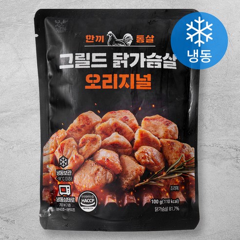 한끼통살 그릴드 닭가슴살 오리지널 (냉동), 100g, 1개