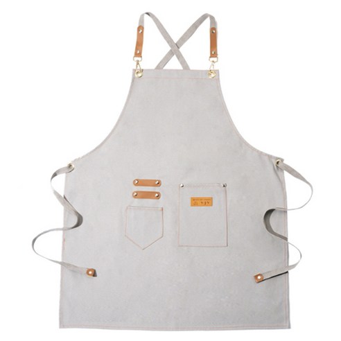 블루팩토리 Premium Cotton Canvas Apron, 그레이, 1개