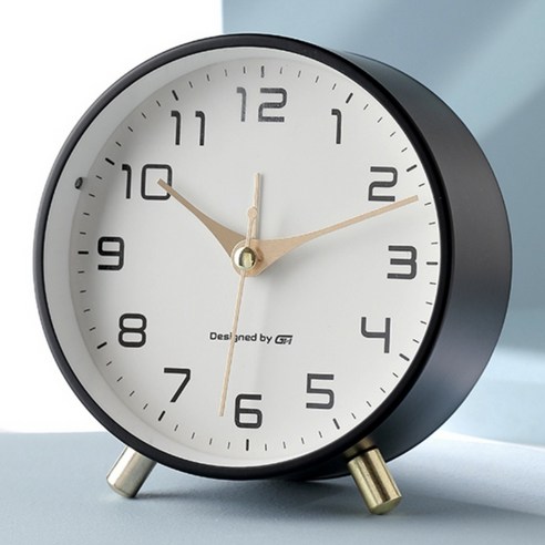 오롯 심플 탁상시계 120 x 110 x 50 mm, 블랙