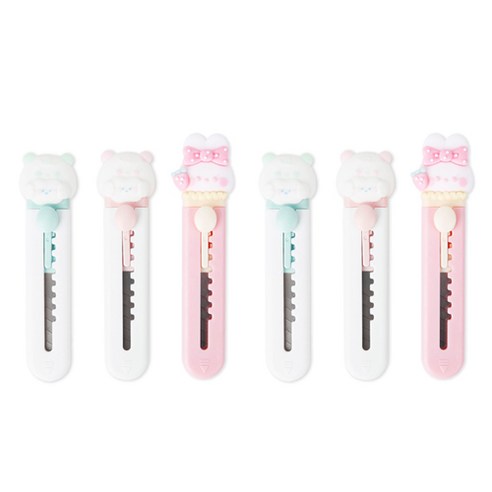 인디케이 귀요미 미니칼 3종 x 2p 세트, 혼합색상, 1세트