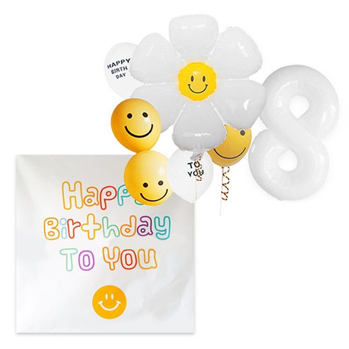 마켓감성 해피벌스데이배경 생일풍선세트, 타입8, 1세트