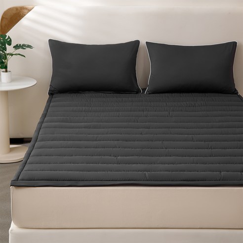 소하임 사계절 엠보싱 매트리스 패드, 챠콜그레이, S(110 x 20...