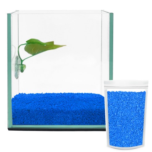 아쿠아테라 베타 유리어항 + 베타침대 + 컬러스톤 1kg CH-G150, 블루(컬러스톤), 1개