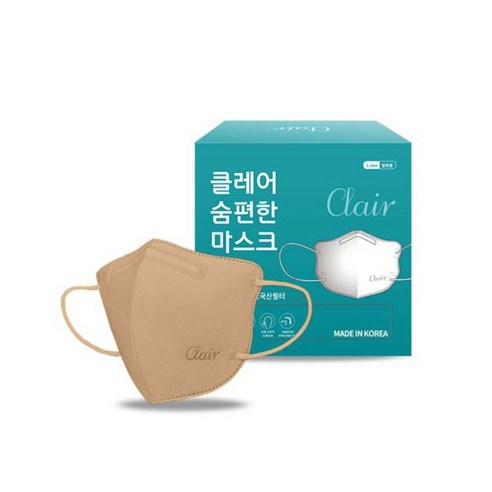클레어 숨편한 2D 마스크 베이지 라이트핏, 50개입, 1개