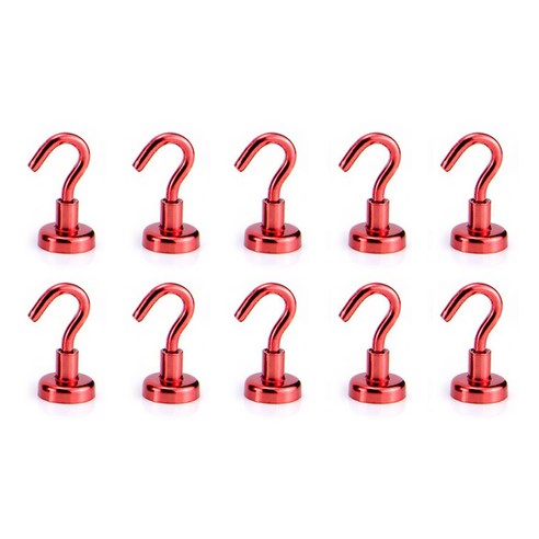 포비월드 칼라고리자석 소 15mm 10p, 빨강, 1개