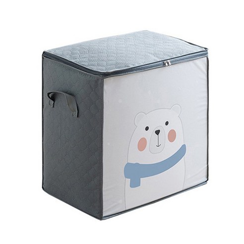 귀욤해피 가정용 의류 및 수납보관함 1, 그레이, 1개