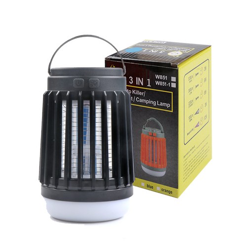 카템 태양열 해충퇴치 LED 랜턴, 블랙, 1개