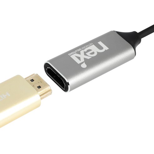 USB3.1 Type-C 포트를 HDMI 포트로 변환하여 고해상도 비디오와 오디오를 지원하는 넥시 USB3.1 Type-C to HDMI 컨버터