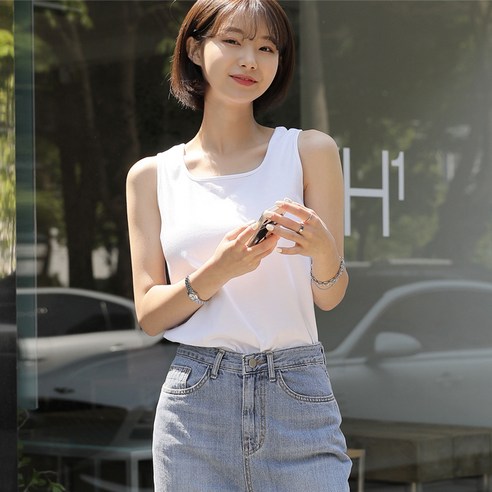 스퀘어넥 빼빼 여성용 민소매 티셔츠 스퀘어넥나시 스퀘어넥 빼빼 여성용 민소매 티셔츠 스퀘어넥나시