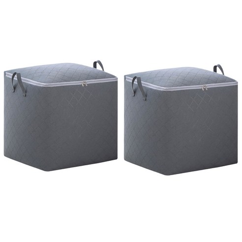 모나코올리브 초대형 이불 정리 파우치 100L, 그레이, 2개