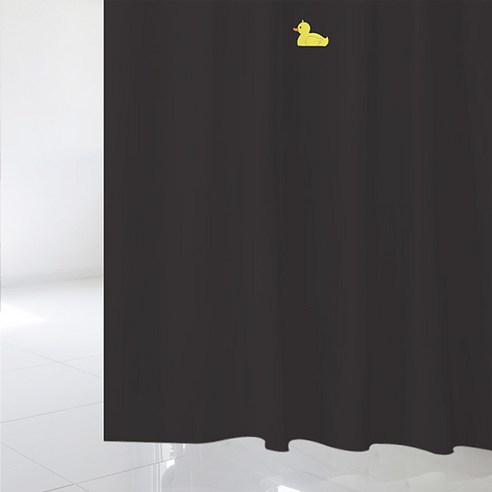 디자인수풀 북유럽 스타일 샤워커튼 + 플라스틱 고리 12p + 화이트 커튼봉 풀세트, sc595(샤워커튼)