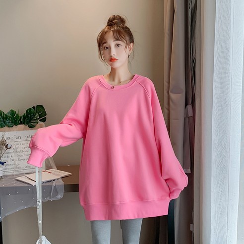 파스텔톤 임산부 긴팔 티셔츠