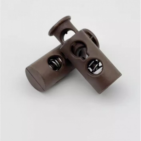 미소로운 타원형 끈길이 조절 버클 24 x 9 x 4.5 mm, 다크브라운, 5개