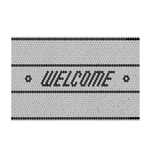 JCP 도트 워드 아트 발매트, 웰컴, 1개