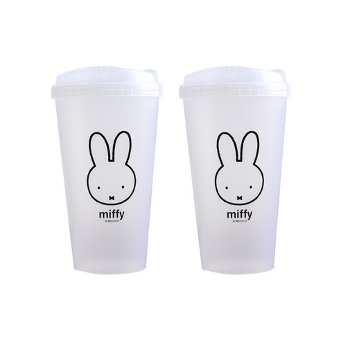 반투명 키친유 미피 리유저블 텀블러 2p, 520ml 투명텀블러