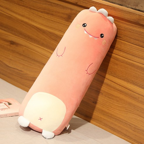 순잠 벨라 시리즈 동물 롱베개, 핑크공룡
