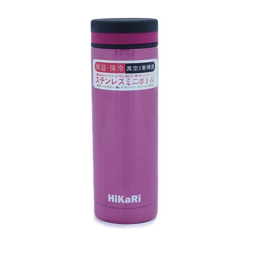 HiKaRi 스텐 메탈 보온 보냉병, PINK, 280ml
