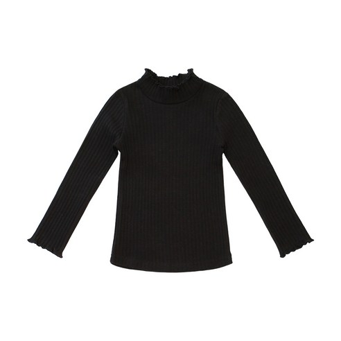 유라비 아동용 카르밀 프릴 모크넥 티셔츠