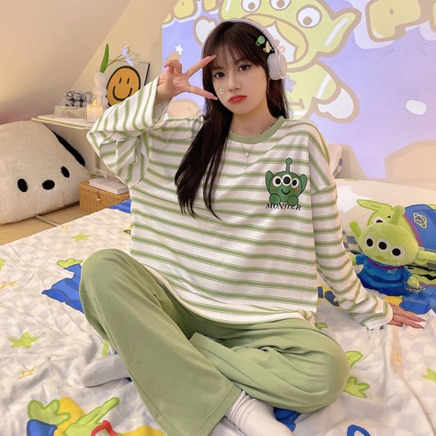 女 時尚 睡衣 上下 套裝 成年女性 成年女性 女裝 女人 女士 女士 家居服 四個季節